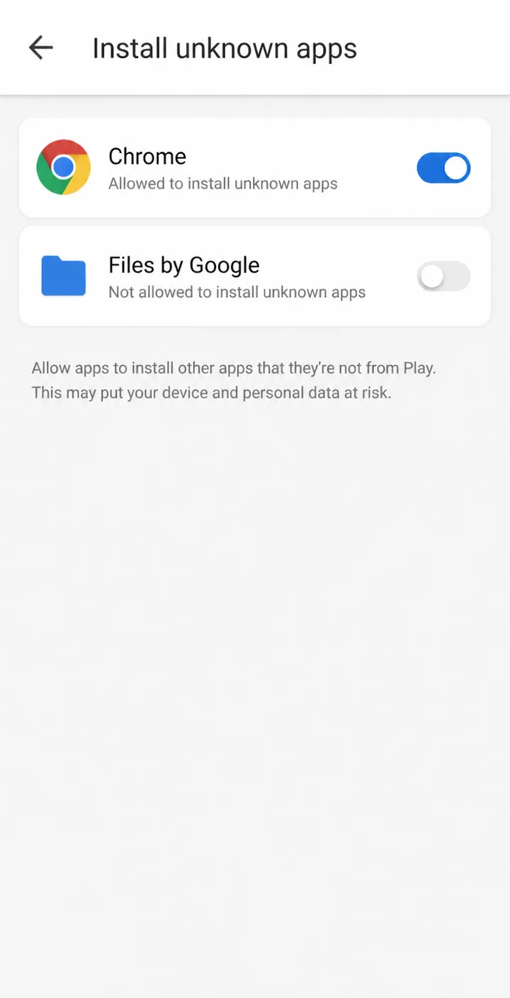 Enable installation from unknown sources in Android settings to install the Melbet APK